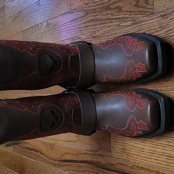 RARE NEW HARLEY BOOTS, VERY SHARP. SZ 7 MENS, SZ 8 WOMANS - Picture 3 of 5